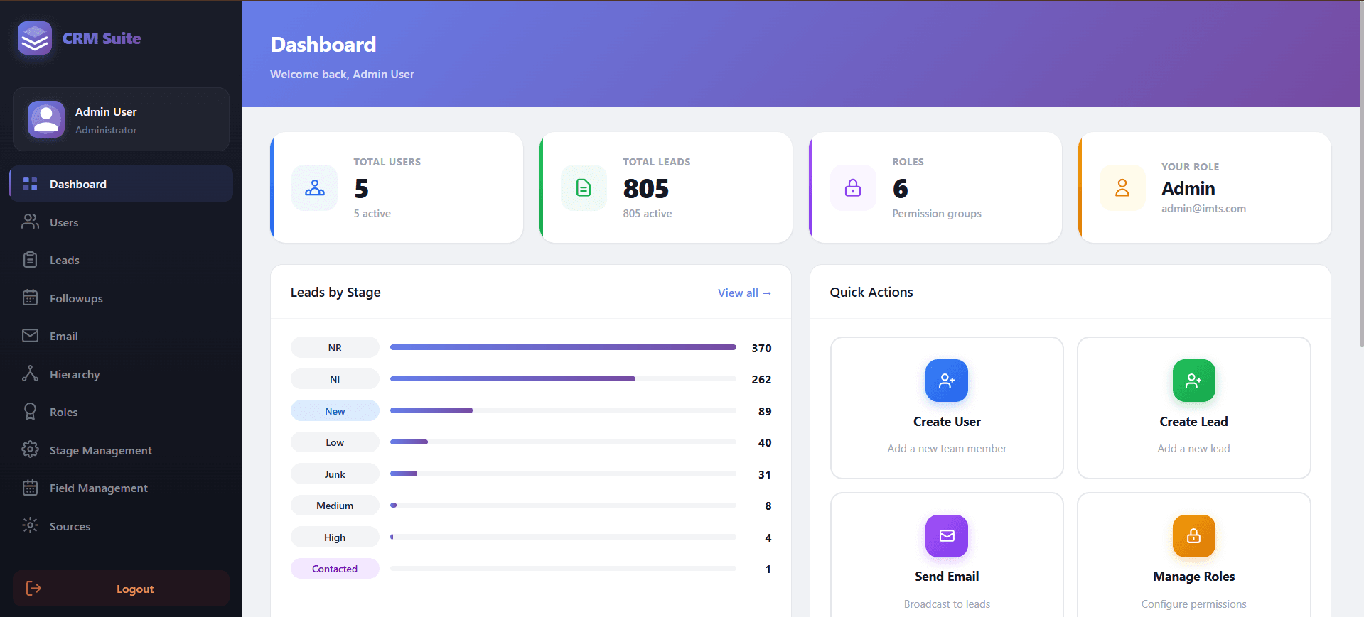 CRM - Lead Management System